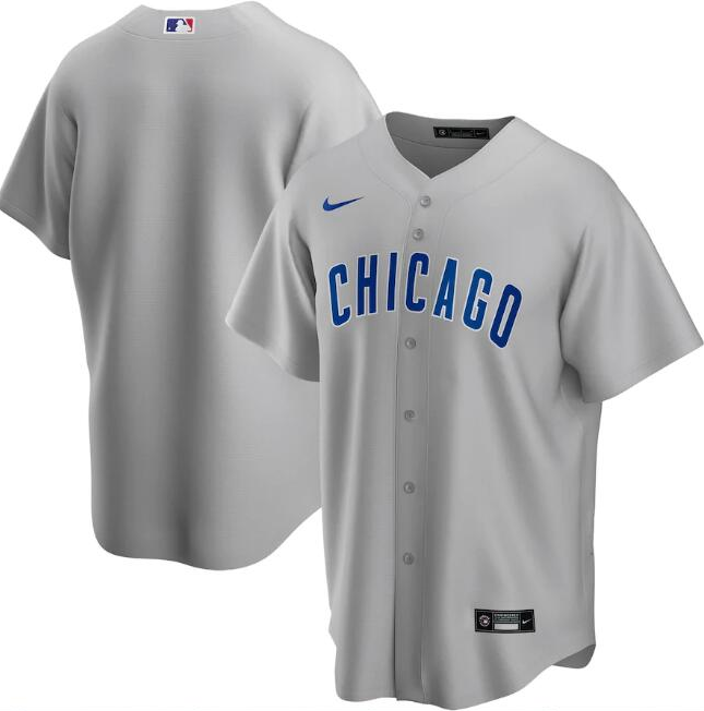 Men's Chicago Cubs Gray Cool Base Stitched Jersey
